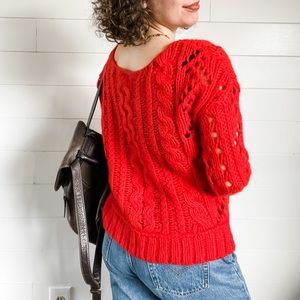 Free People Cable Knit Sweater